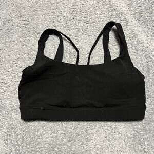 Athleta Sports Bra Womens Medium Black Strappy